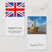 英語のカス教えタマイズ可能な名刺 名刺 (正面/裏面)