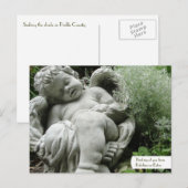 英語のガーデンポストカードでカスタマイズ可能なキューピッド ポストカード (正面/裏面)