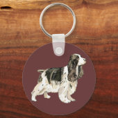英語のコッカー キーホルダー (正面)