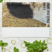 英語のスプリンガースパニエル犬bwlove w pic キッチンタオル (折り畳み)