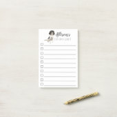 英語のスプリンガーパーソナライズされたスパニエル犬がタスクリスト ポストイット (デスク上)