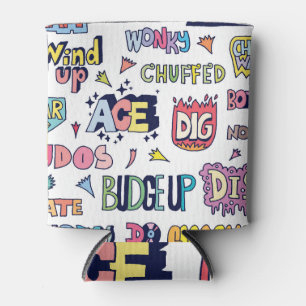 英語のスラング語、ドードルレタリング 缶クーラー