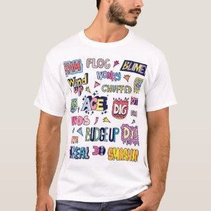 英語のスラング語、ドードルレタリング Tシャツ
