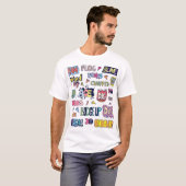 英語のスラング語、ドードルレタリング Tシャツ (正面フル)
