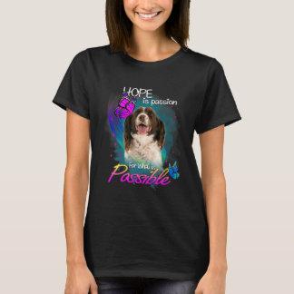 英語のスリンガースパニエル犬犬の可能に対する情熱 Tシャツ