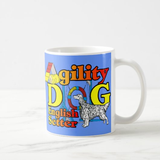 英語のセッターの敏捷性ギフト コーヒーマグカップ (右)