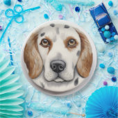 英語のセッタードッグ3D インスパイア ペーパープレート (パーティー)