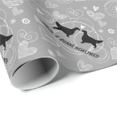 英語のセットツ結婚ーとハートと文字 ラッピングペーパー (ロールコーナー)