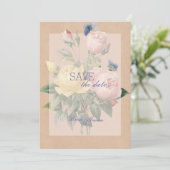 英語のバラ庭園の結婚式保存日付 セーブザデート (スタンド正面)