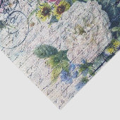 英語のバラ花模様Ephemeral Writings Decompage 薄葉紙 (詳細)