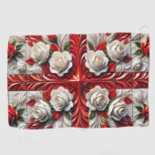 英語のバラ ゴルフタオル (横)