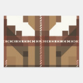 英語のフォーク用格子文具セット ラッピングペーパーシート (正面2)