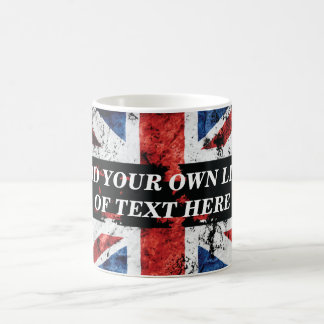 英語のフラグにテキストを追加する装飾用クッション コーヒーマグカップ