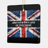 英語のフラグにテキストを追加する装飾用クッション セラミックオーナメント (左)