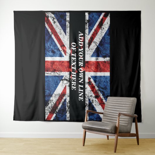 英語のフラグにテキストを追加する装飾用クッション タペストリー (インサイチュ(横))