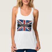 英語のフラグにテキストを追加する装飾用クッション タンクトップ (正面)
