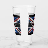 英語のフラグにテキストを追加する装飾用クッション タンブラーグラス (左)