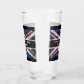 英語のフラグにテキストを追加する装飾用クッション タンブラーグラス (右)