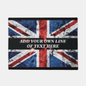英語のフラグにテキストを追加する装飾用クッション ドアマット (正面)