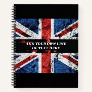 英語のフラグにテキストを追加する装飾用クッション ノートブック