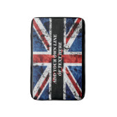 英語のフラグにテキストを追加する装飾用クッション バスマット (正面縦)