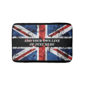 英語のフラグにテキストを追加する装飾用クッション バスマット (正面)