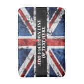 英語のフラグにテキストを追加する装飾用クッション バスマット (正面縦)