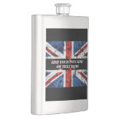 英語のフラグにテキストを追加する装飾用クッション フラスク (右)