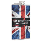 英語のフラグにテキストを追加する装飾用クッション フラスク (右)