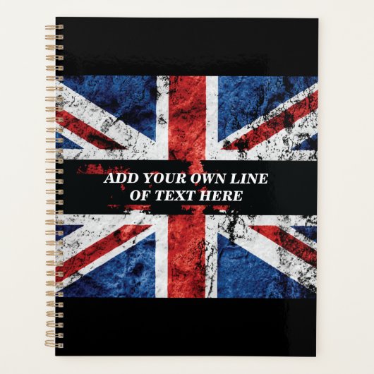 英語のフラグにテキストを追加する装飾用クッション プランナー手帳 (正面)