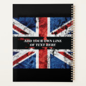 英語のフラグにテキストを追加する装飾用クッション プランナー手帳 (裏面)