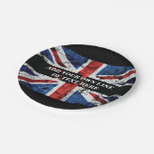 英語のフラグにテキストを追加する装飾用クッション ペーパープレート (アングル)