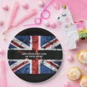 英語のフラグにテキストを追加する装飾用クッション ペーパープレート (パーティー)
