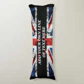 英語のフラグにテキストを追加する装飾用クッション ボディピロー (正面縦)