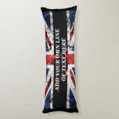 英語のフラグにテキストを追加する装飾用クッション ボディピロー (裏面 (縦))