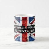 英語のフラグにテキストを追加する装飾用クッション モーフィングマグカップ (中央)