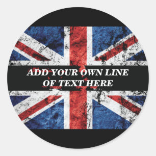英語のフラグにテキストを追加する装飾用クッション ラウンドシール