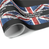 英語のフラグにテキストを追加する装飾用クッション ラッピングペーパー (ロールコーナー)