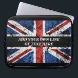 英語のフラグにテキストを追加する装飾用クッション ラップトップスリーブ<br><div class="desc">英語フラグにテキストを追加する</div>