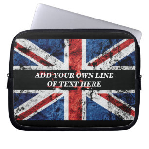 英語のフラグにテキストを追加する装飾用クッション ラップトップスリーブ