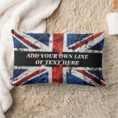 英語のフラグにテキストを追加する装飾用クッション ランバークッション (ブランケット)