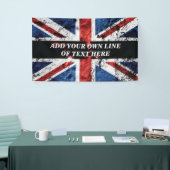 英語のフラグにテキストを追加する装飾用クッション 横断幕 (トレードショー)