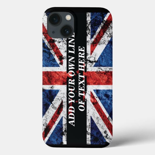 英語のフラグにテキストを追加する装飾用クッション Case-Mate iPhoneケース (裏面)