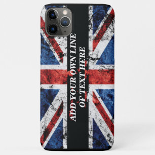 英語のフラグにテキストを追加する装飾用クッション iPhone 11 PRO MAXケース