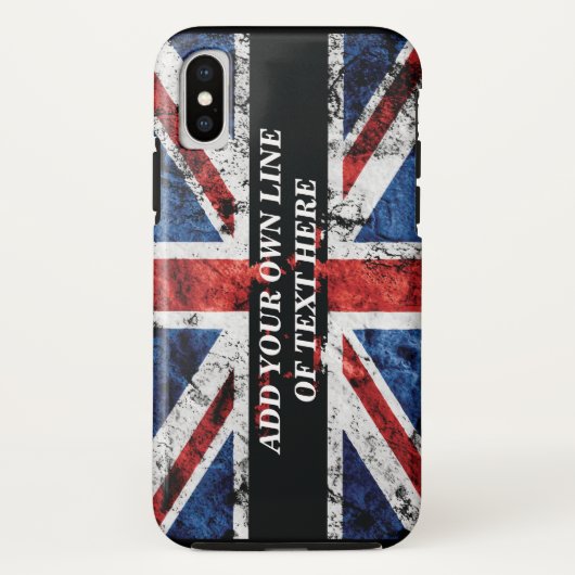 英語のフラグにテキストを追加する装飾用クッション Case-Mate iPhoneケース (裏面)