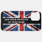 英語のフラグにテキストを追加する装飾用クッション iPhoneケース (裏面横)