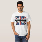 英語のフラグにテキストを追加する装飾用クッション Tシャツ (正面フル)