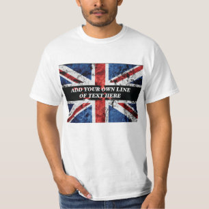 英語のフラグにテキストを追加する装飾用クッション Tシャツ