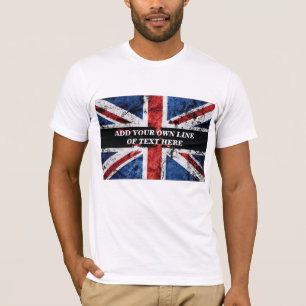 英語のフラグにテキストを追加する装飾用クッション Tシャツ