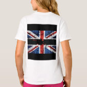 英語のフラグにテキストを追加する装飾用クッション Tシャツ (裏面)